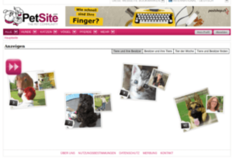 PetSite Startseite